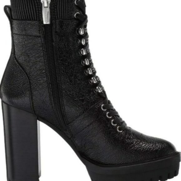 Vince Camuto Ermania Leather Platform Lace-up Bootie -7.5 - Picture 9 of 13